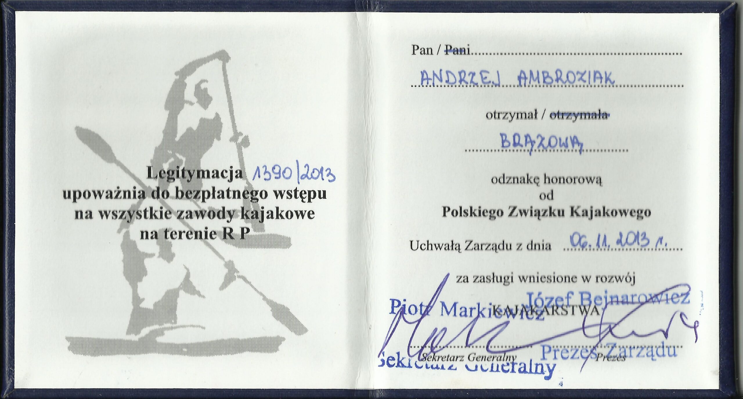 Legitymacja Rozwój marki Pilica