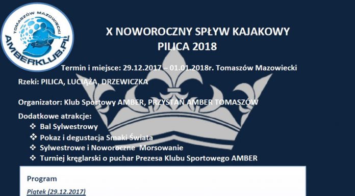X Noworoczny Spływ Kajakowy Pilica 2018